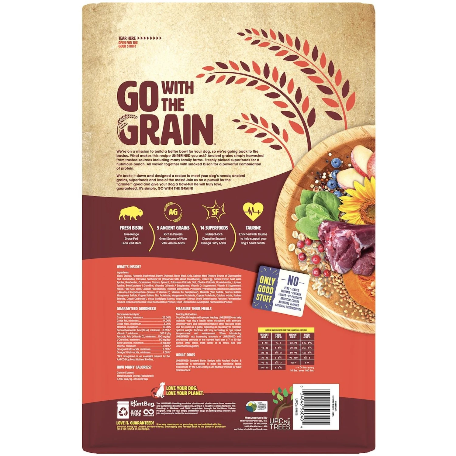 Earthborn Holistic Unrefined Smoked Bison With Ancient Grains & Superfoods Dog Dry Food 4 Earthborn Holistic Unrefined Smoked Bison With Ancient Grains & Superfoods Dog Dry Food - Image 2