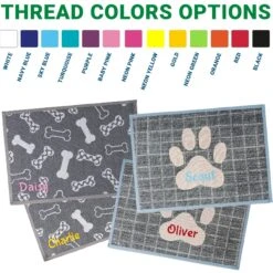 GoTags Bone Personalized Dog & Cat Feeding Mat -Blue Buffalos Shop 657966 PT2. AC SS1800 V1666043179