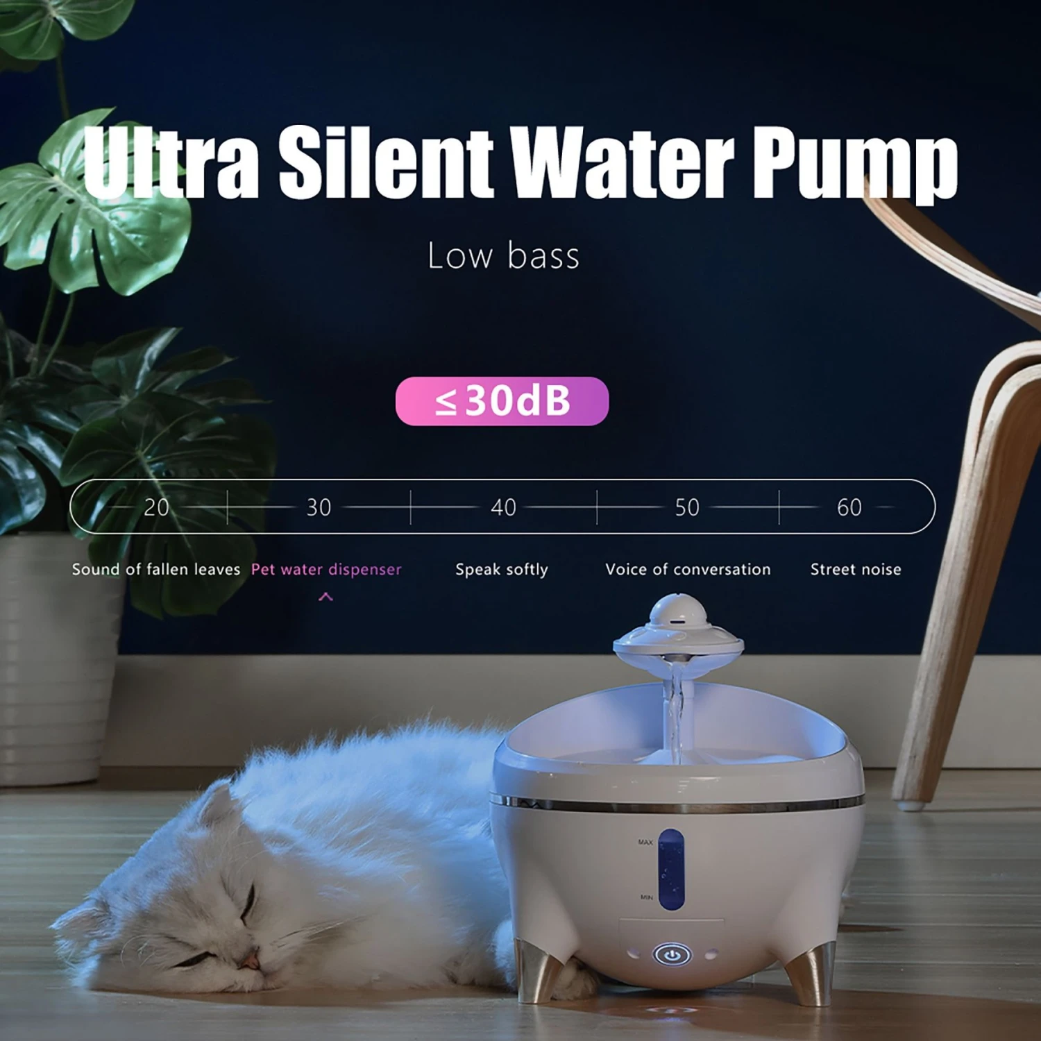 Petdiary Spaceship Ultra-Quiet Dog & Cat Water Fountain, 54.1-oz 6 Petdiary Spaceship Ultra-Quiet Dog & Cat Water Fountain, 54.1-oz - Image 4