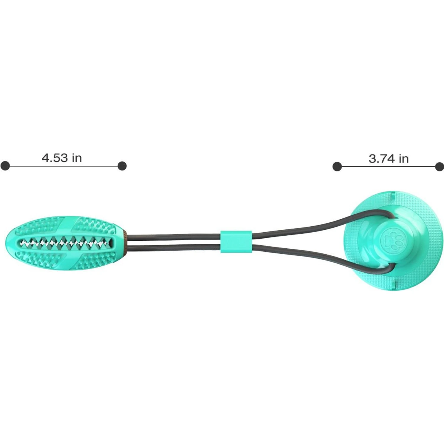 Pet Life 'Grip N' Play' Treat Dispensing Football Shaped Suction Cup Dog Toy 5 Pet Life 'Grip N' Play' Treat Dispensing Football Shaped Suction Cup Dog Toy - Image 3