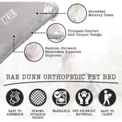 Rae Dunn "Rest" Orthopedic Dog & Cat Pillow Bed 16 Rae Dunn "Rest" Orthopedic Dog & Cat Pillow Bed -Blue Buffalos Shop 667854 PT6. AC SS1800 V1665781365