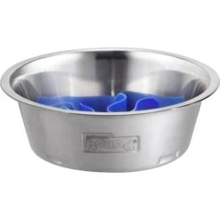 Outward Hound Stainless Steel Fun Slow Feeder Dog Bowl -Blue Buffalos Shop 684942 PT2. AC SS1800 V1694285577