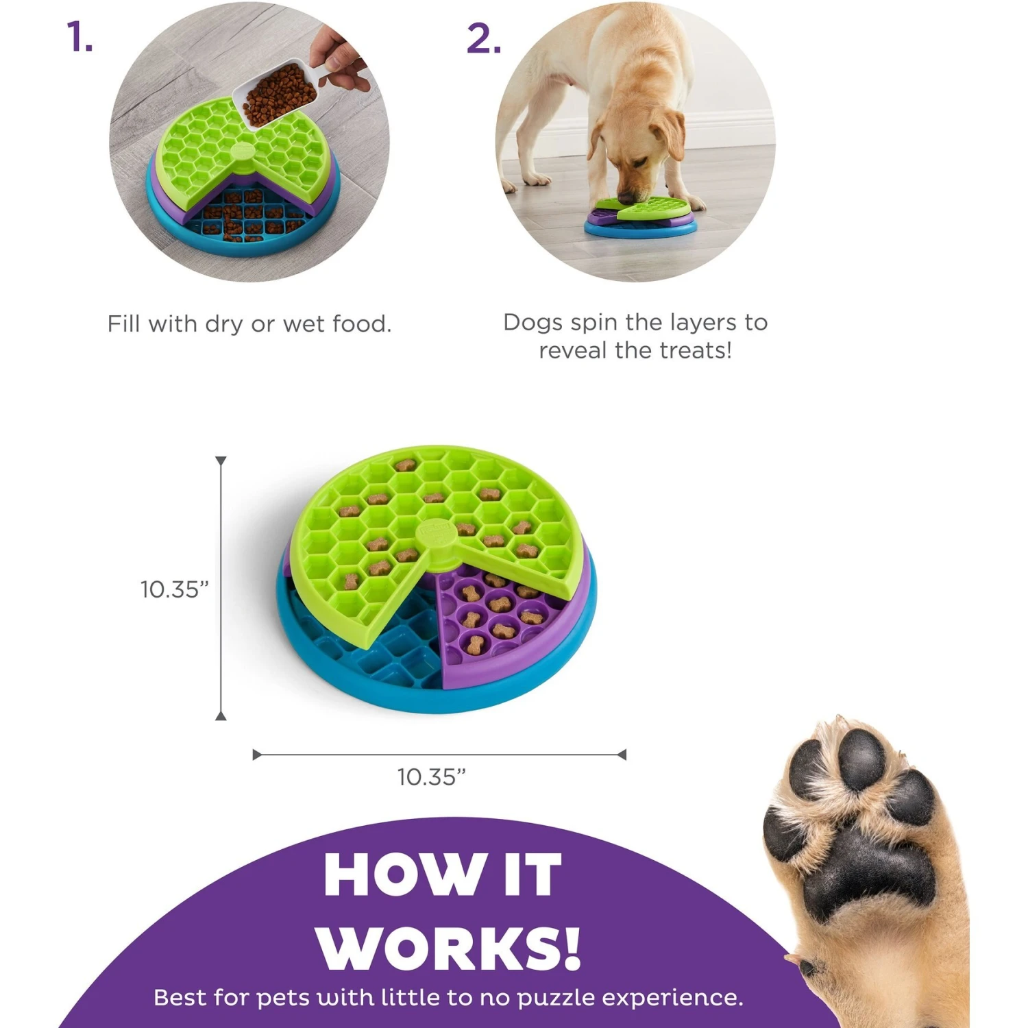 Outward Hound Lickin' Layers Interactive Puzzle Game & Slow Feeder, Multicolor, One-Size 5 Outward Hound Lickin' Layers Interactive Puzzle Game & Slow Feeder, Multicolor, One-Size - Image 3