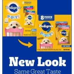 Pedigree Puppy Growth & Protection Chicken & Vegetable Flavor Dry Dog Food & Pedigree Puppy Variety Pack Morsels In Sauce With Beef & Chicken Wet Dog Food Pouches -Blue Buffalos Shop 688934 PT6. AC SS1800 V1668802599