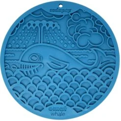 SodaPup Whale Dog Lick Mat, Blue, Large