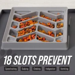 Leashboss Flat Face Slow Feeder Dog Bowl, Small/Medium 13 Leashboss Flat Face Slow Feeder Dog Bowl, Small/Medium -Blue Buffalos Shop 695078 PT2. AC SS1800 V1701379397