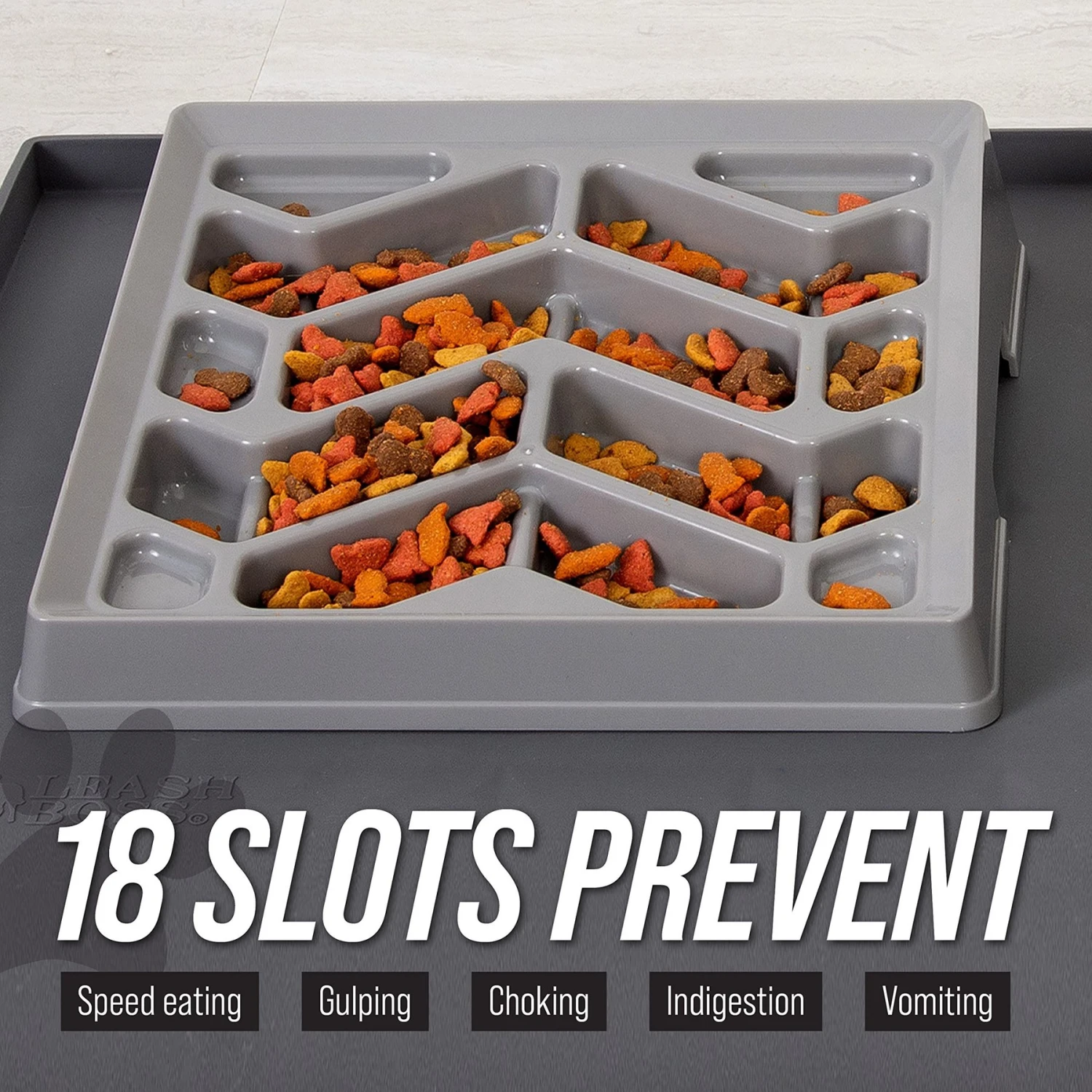 Leashboss Flat Face Slow Feeder Dog Bowl, Small/Medium 5 Leashboss Flat Face Slow Feeder Dog Bowl, Small/Medium - Image 3