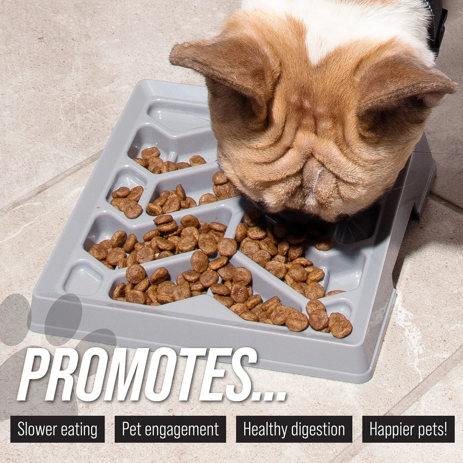 Leashboss Flat Face Slow Feeder Dog Bowl, Small/Medium 6 Leashboss Flat Face Slow Feeder Dog Bowl, Small/Medium - Image 4