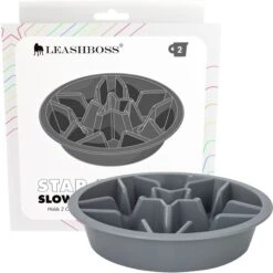 Leashboss Raised Pet Feeders Slow Feed Dog Bowl