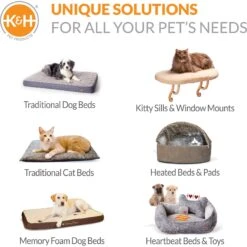 K&H Pet Products Self-Warming Two Tone Lounge Sleeper Bolster Cat & Dog Bed -Blue Buffalos Shop 69562 PT5. AC SS1800 V1607142727