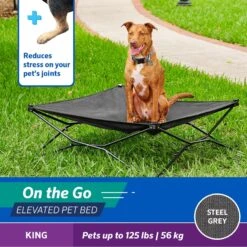 Coolaroo On The Go Elevated Cat & Dog Bed With Removable Cover -Blue Buffalos Shop 696990 PT2. AC SS1800 V1667863730