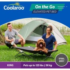 Coolaroo On The Go Elevated Cat & Dog Bed With Removable Cover -Blue Buffalos Shop 696990 PT3. AC SS1800 V1667865659