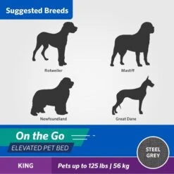 Coolaroo On The Go Elevated Cat & Dog Bed With Removable Cover -Blue Buffalos Shop 696990 PT6. AC SS1800 V1667864571