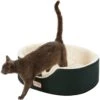 Armarkat Oval Bolster Cat & Dog Bed, Laurel Green/Ivory