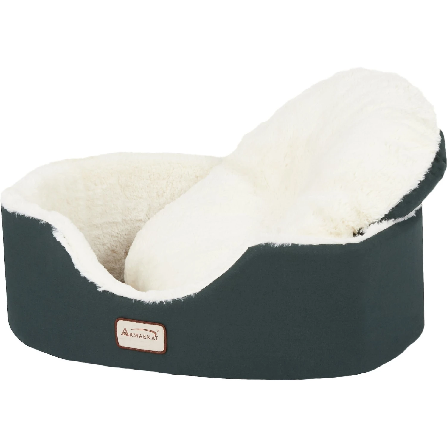 Armarkat Oval Bolster Cat & Dog Bed, Laurel Green/Ivory 8 Armarkat Oval Bolster Cat & Dog Bed, Laurel Green/Ivory - Image 6