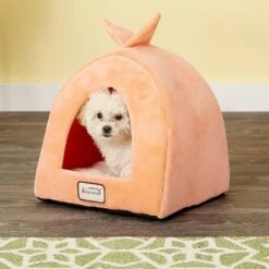 Armarkat Cave Shape Covered Cat & Dog Bed, Orange/Ivory -Blue Buffalos Shop 70089 PT3. AC SS1800 V1570547537