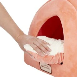 Armarkat Cave Shape Covered Cat & Dog Bed, Orange/Ivory -Blue Buffalos Shop 70089 PT5. AC SS1800 V1566245587