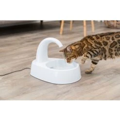 TRIXIE Curved Stream Cat & Dog Water Fountain, White, 84.5-oz -Blue Buffalos Shop 701774 PT3. AC SS1800 V1688752029