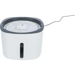 TRIXIE Flower Cat & Dog Water Fountain, White/Gray, 68-oz -Blue Buffalos Shop 701790 PT4. AC SS1800 V1688752027