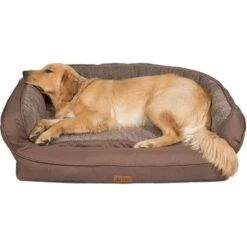3 Dog Pet Supply EZ Wash Fleece Headrest Dog Bed, Chocolate, Large -Blue Buffalos Shop 703230 PT2. AC SS1800 V1668186443