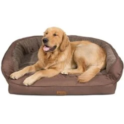 3 Dog Pet Supply EZ Wash Fleece Headrest Dog Bed, Chocolate, Large -Blue Buffalos Shop 703230 PT3. AC SS1800 V1668186442