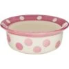 PetRageous Designs Polka Paws Deep Ceramic Dog & Cat Bowl