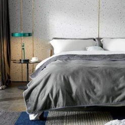 Allisandro Extra Soft Micro Fleece With Sherpa Triple Layer Tech Waterproof Cat & Dog Blanket, Dark Grey -Blue Buffalos Shop 703486 PT5. AC SS1800 V1668186811