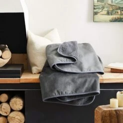 Allisandro Extra Soft Micro Fleece With Sherpa Triple Layer Tech Waterproof Cat & Dog Blanket, Dark Grey -Blue Buffalos Shop 703486 PT7. AC SS1800 V1668186931