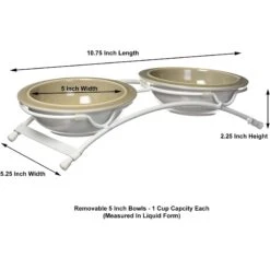 PetRageous Designs Toftee's Paws Double Diner Elevated Pet Bowls -Blue Buffalos Shop 70368 PT5. AC SS1800 V1660341351