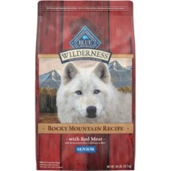 Blue Buffalo Wilderness Rocky Mountain Recipe Senior High Protein Natural Red Meat & Grain Dry Dog Food, 28-lb Bag