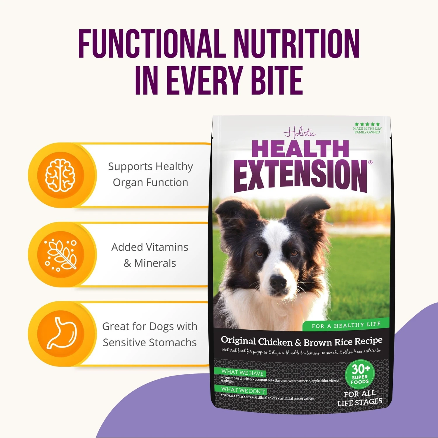 Health Extension Original Chicken & Brown Rice Recipe Dry Dog Food 6 Health Extension Original Chicken & Brown Rice Recipe Dry Dog Food - Image 4