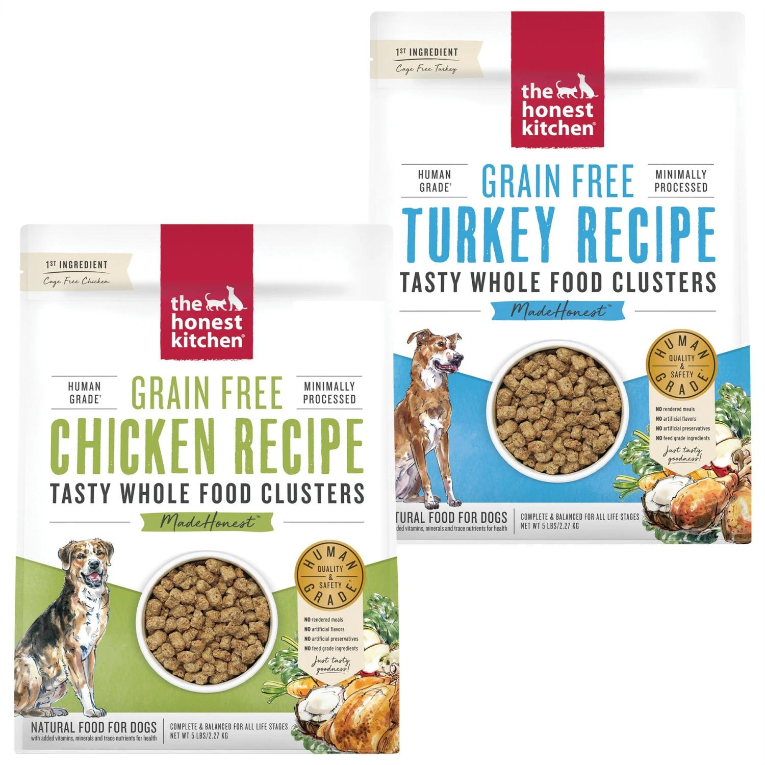 The Honest Kitchen Grain-Free Chicken Whole Food Clusters Dry Dog Food & The Honest Kitchen Grain-Free Turkey Whole Food Clusters Dry Dog Food 3 The Honest Kitchen Grain-Free Chicken Whole Food Clusters Dry Dog Food & The Honest Kitchen Grain-Free Turkey Whole Food Clusters Dry Dog Food