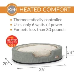 K&H Pet Products Thermo-Snuggly Sleeper Heated Dog Bed -Blue Buffalos Shop 72233 PT1. AC SS1800 V1698864310