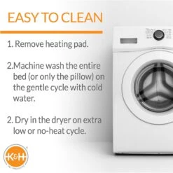 K&H Pet Products Thermo-Pet Cuddle Cushion Indoor Heated Bolster Cat & Dog Bed, Mocha -Blue Buffalos Shop 72252 PT5. AC SS1800 V1613067467