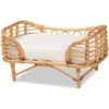 Bali & Pari Marcy Rattan With Cushion Dog & Cat Bed, Natural Brown & White -Blue Buffalos Shop 725246 MAIN. AC SS1800 V1669911318