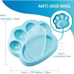 Pet Dream House PAW Mini 2-in-1 Cat & Dog Slow Feeder & Lick Pad, Small -Blue Buffalos Shop 731910 PT2. AC SS1800 V1678736127