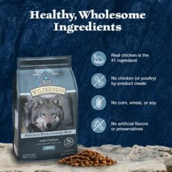 Blue Buffalo Wilderness Adult High Protein Natural Chicken & Wholesome Grains Dry Dog Food -Blue Buffalos Shop 733462 PT5. AC SS1800 V1694547659