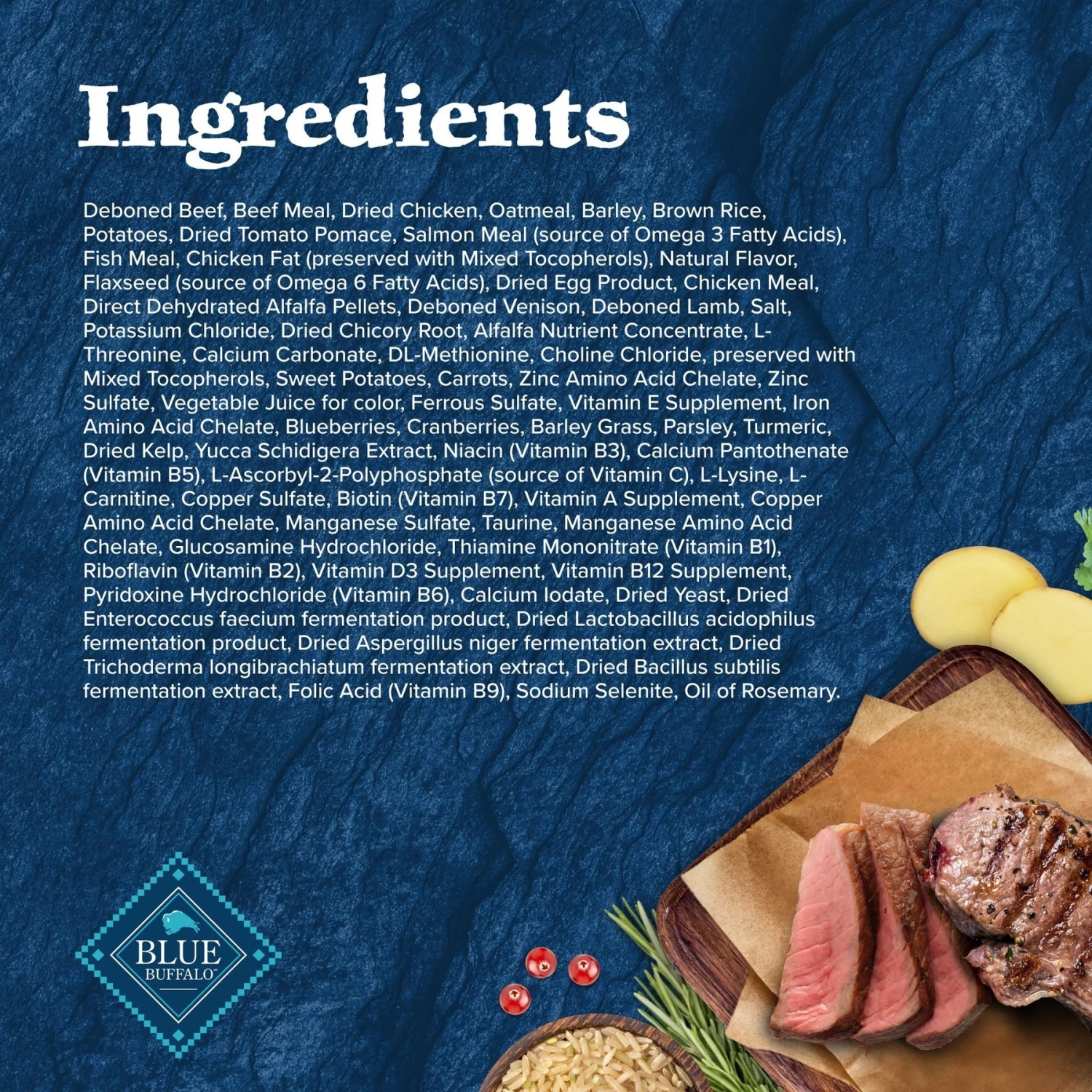 Blue Buffalo Wilderness Rocky Mountain Recipe Adult High Protein Natural Red Meat & Grain Dry Dog Food 7 Blue Buffalo Wilderness Rocky Mountain Recipe Adult High Protein Natural Red Meat & Grain Dry Dog Food - Image 5
