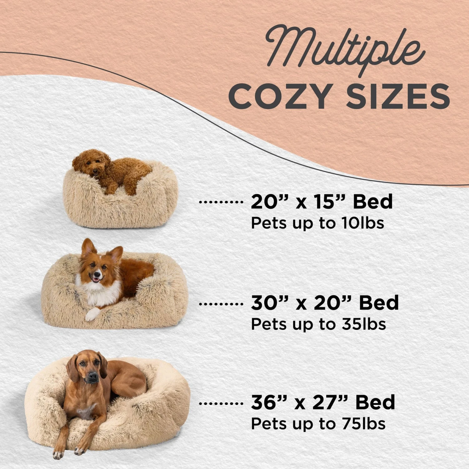 Best Friends By Sheri Soothe & Snooze Lounge Shag Rectangular Orthopedic Bolster Dog Bed 7 Best Friends By Sheri Soothe & Snooze Lounge Shag Rectangular Orthopedic Bolster Dog Bed - Image 5