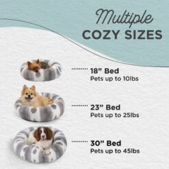 Best Friends By Sheri Patterned Faux Fur Calming Orthopedic Bolster Dog Bed -Blue Buffalos Shop 738390 PT4. AC SS1800 V1670879748