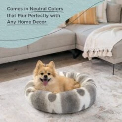 Best Friends By Sheri Patterned Faux Fur Calming Orthopedic Bolster Dog Bed -Blue Buffalos Shop 738390 PT5. AC SS1800 V1670879802