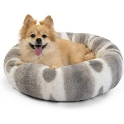 Best Friends By Sheri Patterned Faux Fur Calming Orthopedic Bolster Dog Bed -Blue Buffalos Shop 738390 PT6. AC SS1800 V1670880728