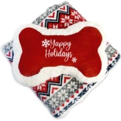 Bow-Wow Pet Sherpa Dog Blanket & Pillow Set -Blue Buffalos Shop 738486 PT2. AC SS1800 V1672929909