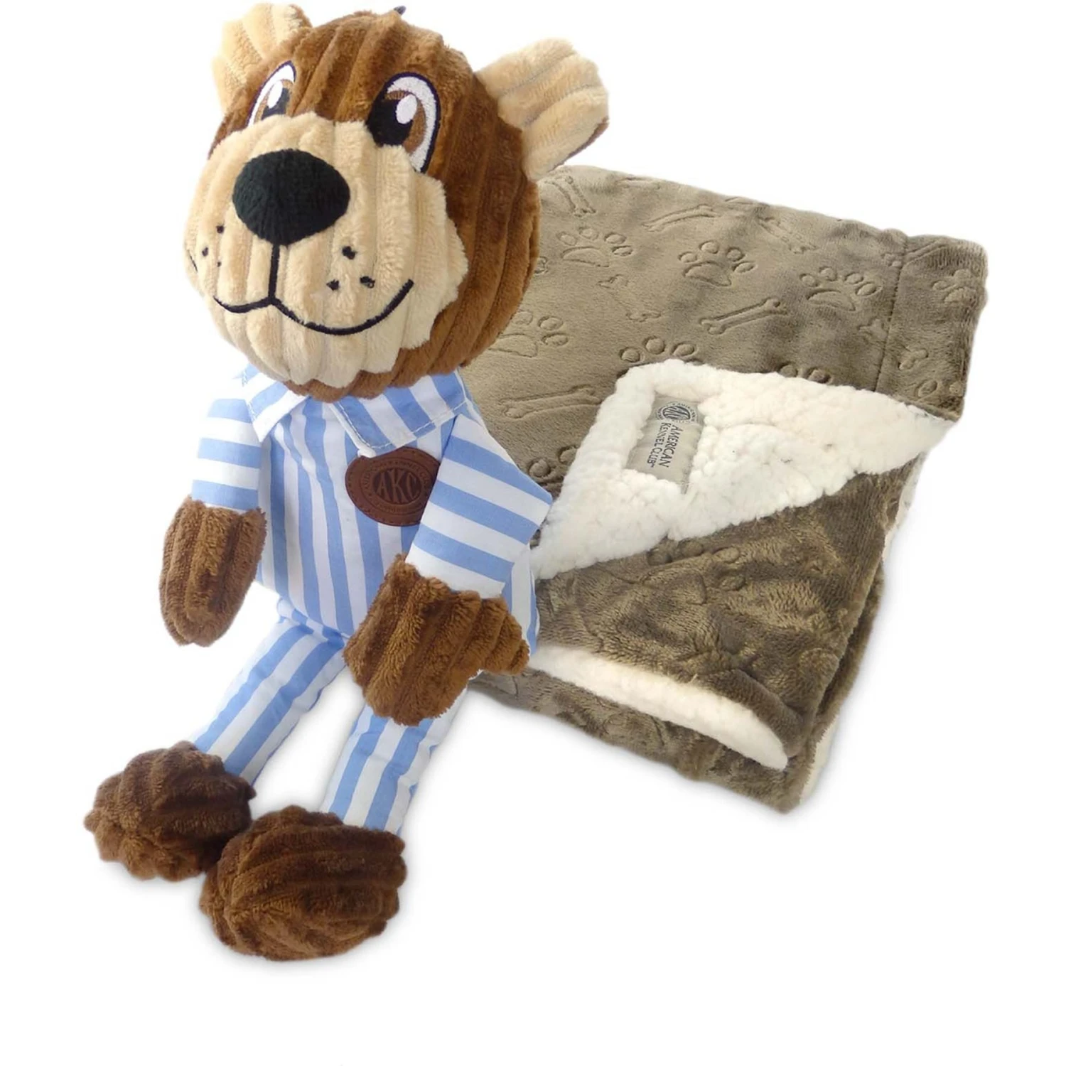 American Kennel Club AKC Dog Blanket & Plush Bear Set 4 American Kennel Club AKC Dog Blanket & Plush Bear Set - Image 2