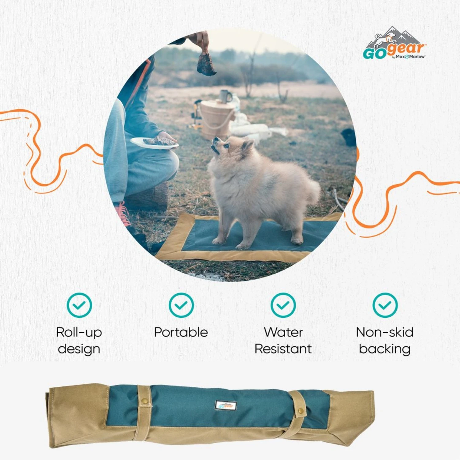 Max & Marlow Go Gear Portable Waterproof Roll-Up Cat & Dog Bed Mat 7 Max & Marlow Go Gear Portable Waterproof Roll-Up Cat & Dog Bed Mat - Image 5