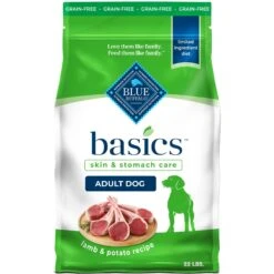 Blue Buffalo Basics Skin & Stomach Care Grain-Free Formula Lamb & Potato Recipe Adult Dry Dog Food