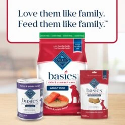 Blue Buffalo Basics Skin & Stomach Care Grain-Free Formula Salmon & Potato Recipe Adult Dry Dog Food -Blue Buffalos Shop 75668 PT8. AC SS1800 V1646282789