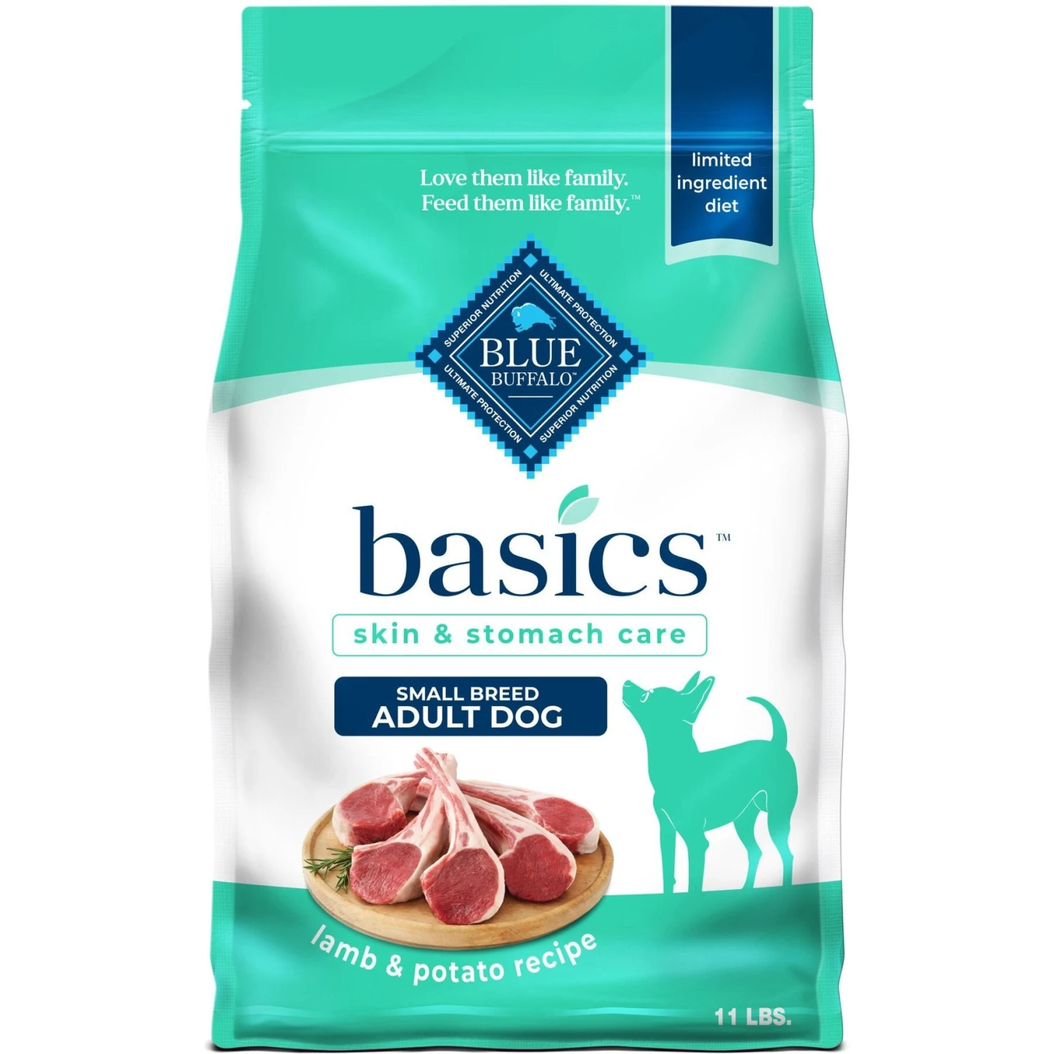 Blue Buffalo Basics Skin & Stomach Care Grain-Free Formula Lamb & Potato Recipe Small Breed Adult Dry Dog Food 3 Blue Buffalo Basics Skin & Stomach Care Grain-Free Formula Lamb & Potato Recipe Small Breed Adult Dry Dog Food