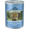 Blue Buffalo Wilderness Turkey & Chicken Grill Grain-Free Puppy Canned Dog Food -Blue Buffalos Shop 75750 MAIN. AC SS1800 V1646780288
