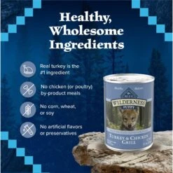 Blue Buffalo Wilderness Turkey & Chicken Grill Grain-Free Puppy Canned Dog Food -Blue Buffalos Shop 75750 PT5. AC SS1800 V1646782434